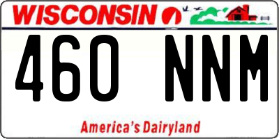 WI license plate 460NNM