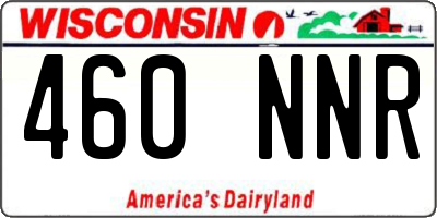 WI license plate 460NNR