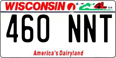 WI license plate 460NNT
