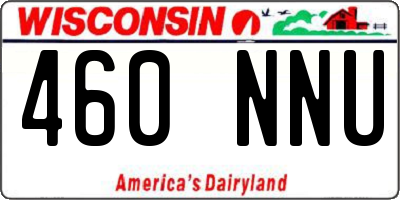 WI license plate 460NNU