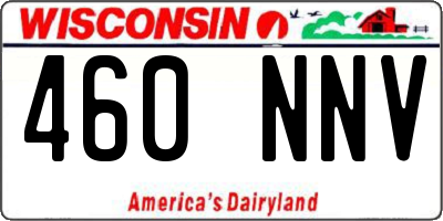 WI license plate 460NNV