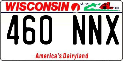 WI license plate 460NNX