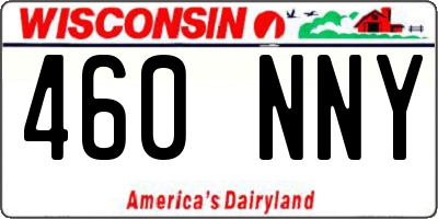 WI license plate 460NNY