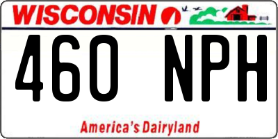 WI license plate 460NPH