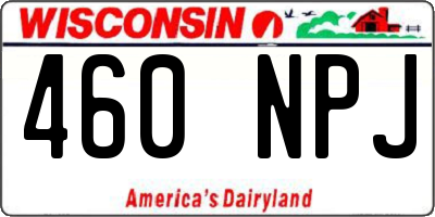 WI license plate 460NPJ