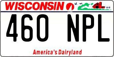 WI license plate 460NPL