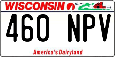WI license plate 460NPV