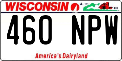 WI license plate 460NPW