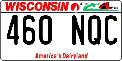 WI license plate 460NQC