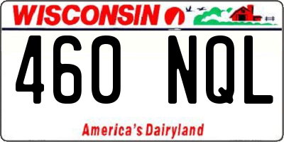 WI license plate 460NQL