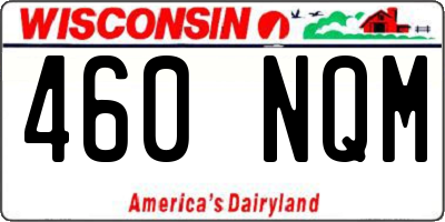 WI license plate 460NQM