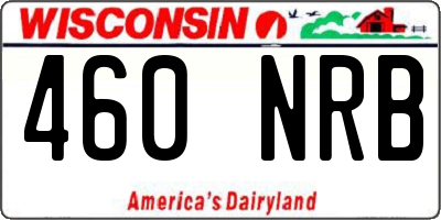 WI license plate 460NRB