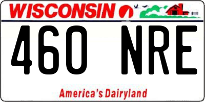 WI license plate 460NRE