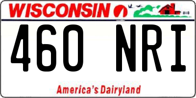 WI license plate 460NRI