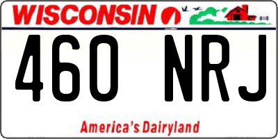 WI license plate 460NRJ