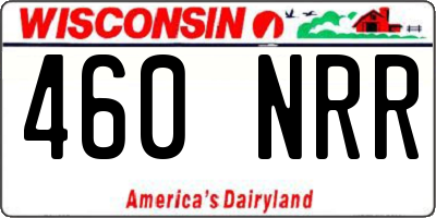 WI license plate 460NRR