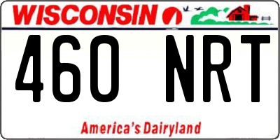 WI license plate 460NRT
