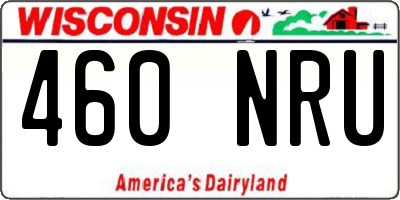 WI license plate 460NRU