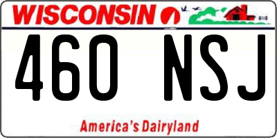 WI license plate 460NSJ