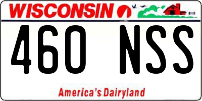 WI license plate 460NSS