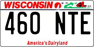 WI license plate 460NTE