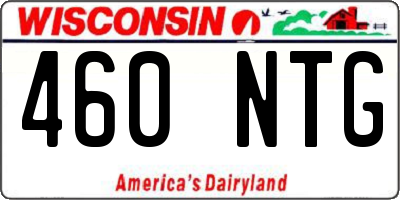 WI license plate 460NTG