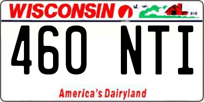 WI license plate 460NTI