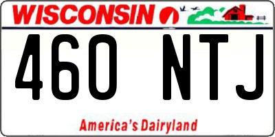 WI license plate 460NTJ