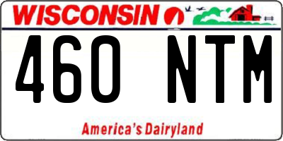 WI license plate 460NTM