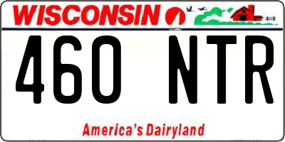 WI license plate 460NTR