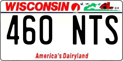 WI license plate 460NTS