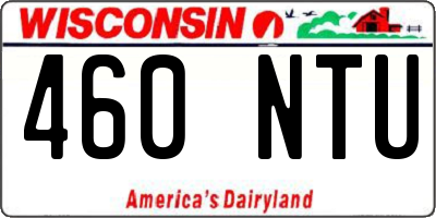 WI license plate 460NTU