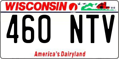 WI license plate 460NTV