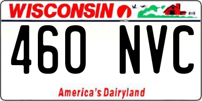 WI license plate 460NVC
