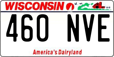 WI license plate 460NVE