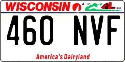 WI license plate 460NVF