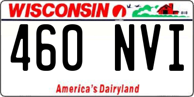 WI license plate 460NVI