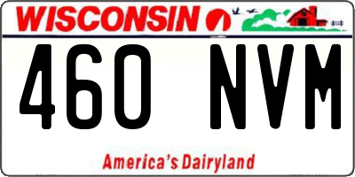WI license plate 460NVM