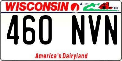 WI license plate 460NVN