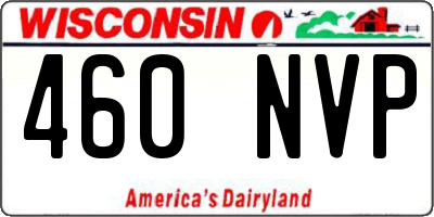 WI license plate 460NVP