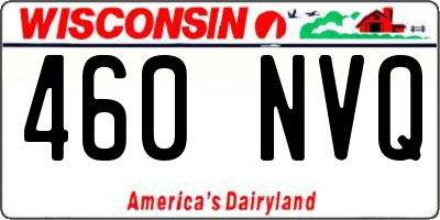 WI license plate 460NVQ