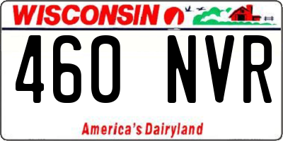 WI license plate 460NVR