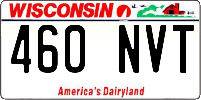 WI license plate 460NVT