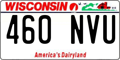 WI license plate 460NVU