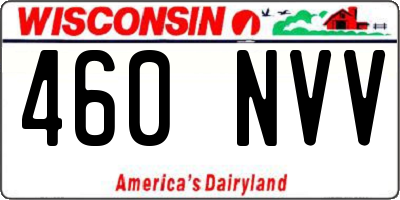 WI license plate 460NVV