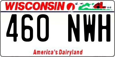 WI license plate 460NWH