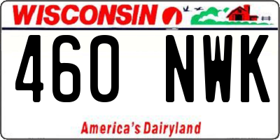 WI license plate 460NWK