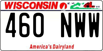 WI license plate 460NWW