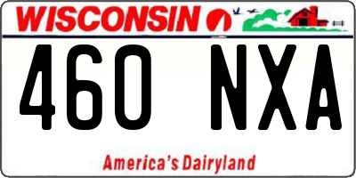 WI license plate 460NXA