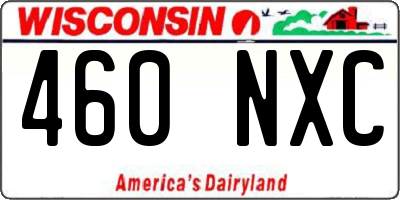 WI license plate 460NXC